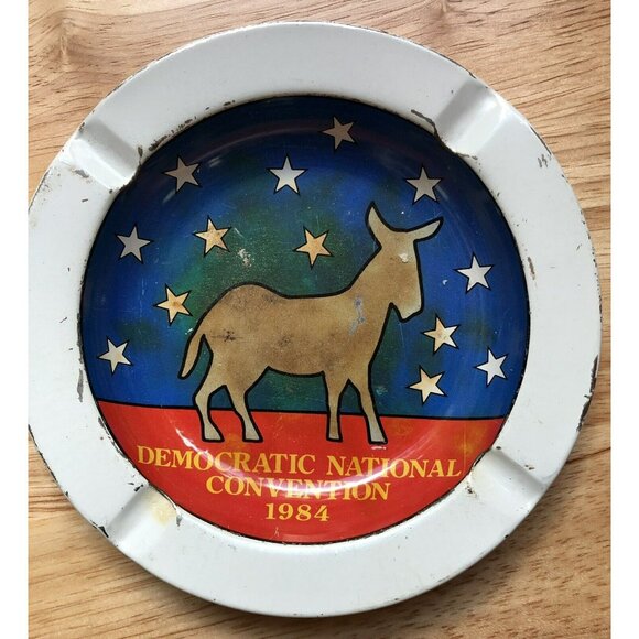 Unbranded Other - Democratic National Convention Ash Tray 1984 Mondale Donkey